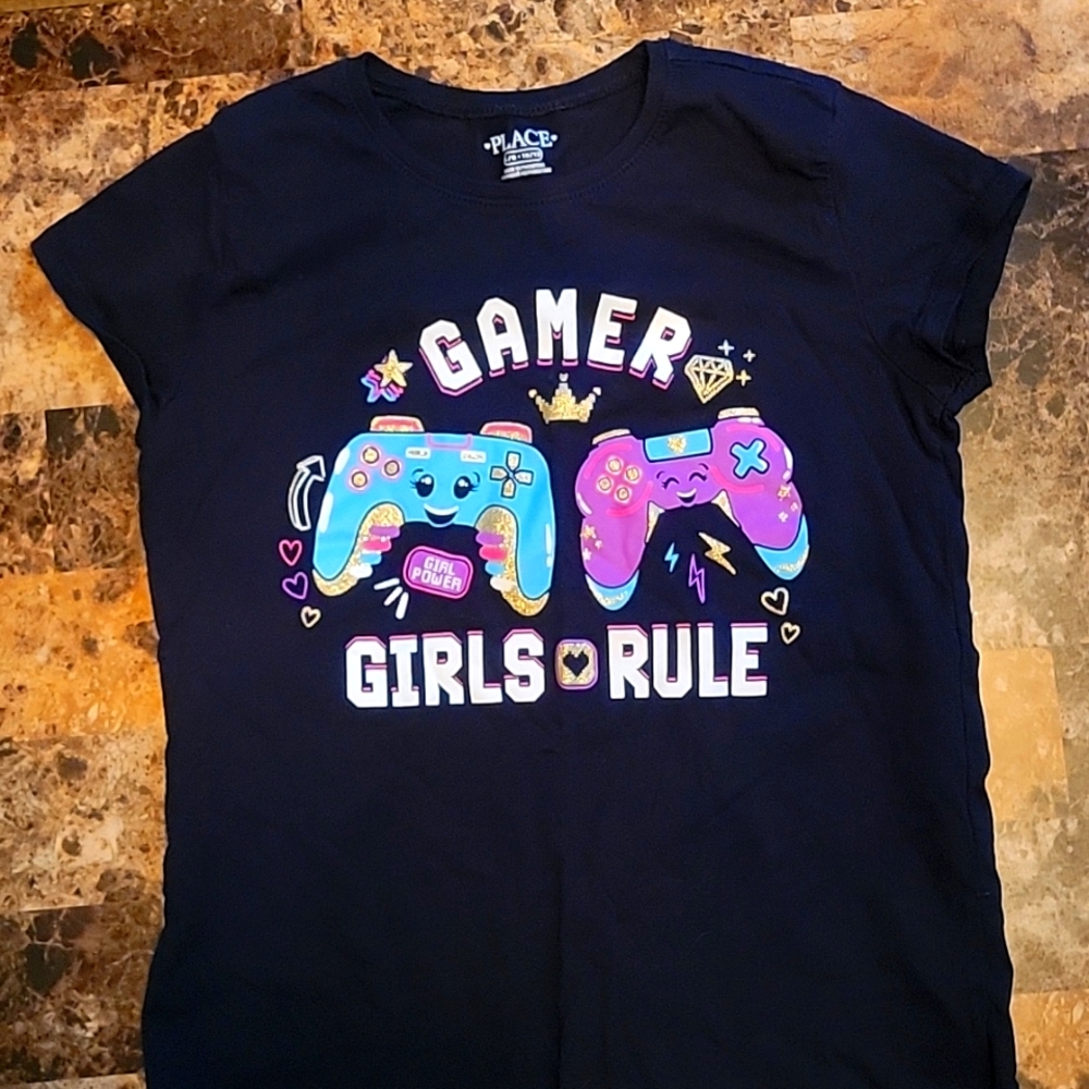 Girls Large Logo Gamer tee